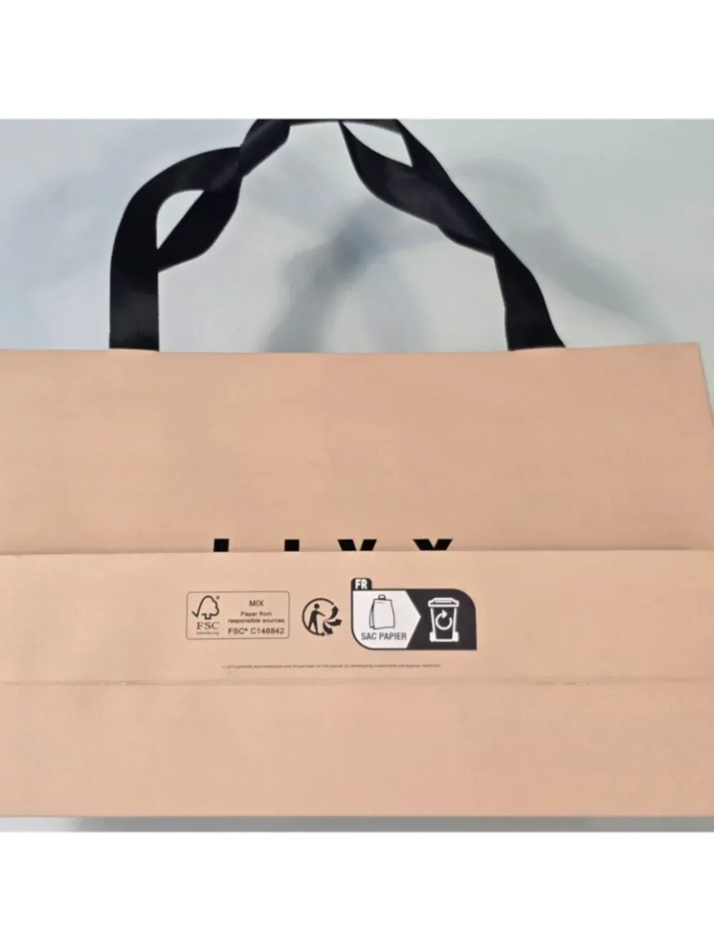 Authentic Livy French Luxury Lingerie Paper Shopping Bag 14.25
